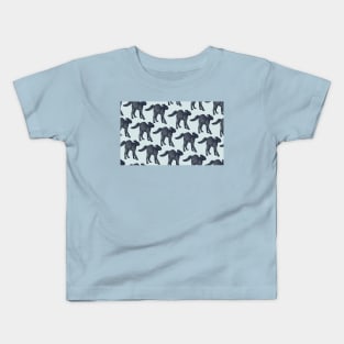 Scared halloween cats - embroidery style Kids T-Shirt